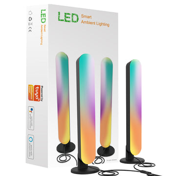 LumeGlow Sync Bars – Smart LED Light Bars with Music Sync and App Control for TV or Gaming