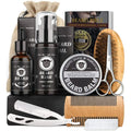 EdgeCraft Elite Beard Kit – Beard Oil, Balm, Brush, Comb, Scissors & Wash Grooming Set