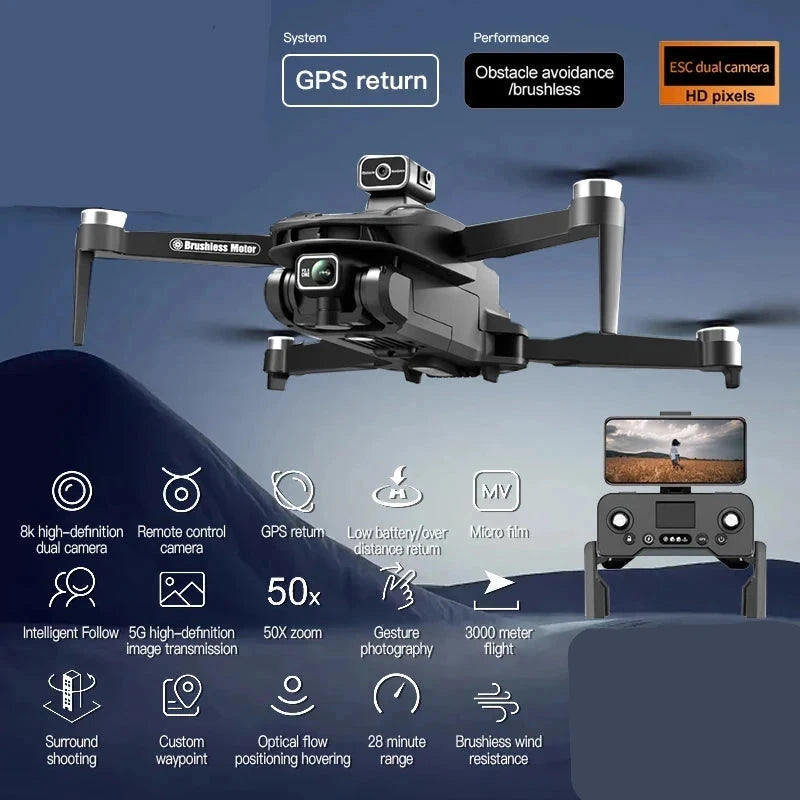 SkyVoyager 8K GPS Drone